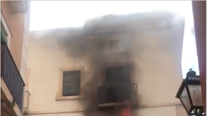 Incendi en un habitatge del carrer Major (I)