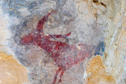 Pintura rupestre en Rojals