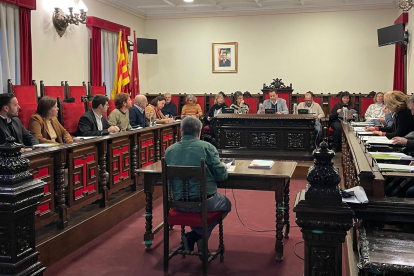 Els regidors de l'Ajuntament de Tortosa en el ple extraordinari per aprovar definitivament la modificació d'ordenances fiscals per a l'exercici 2024.
