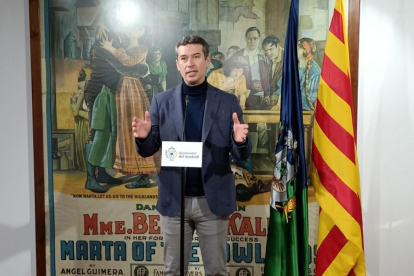 L'alcalde del Vendrell, Kenneth Martínez, en la roda de premsa del balanç anual d'aquest 2023.