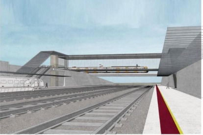 Imatge virtual de la projectada estació intermodal a Vila-seca.