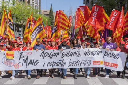 Imatge d'arxiu de la protesta de l'1 de maig de l'any passat.