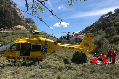 Imatge del rescat de dissabte al Grau dels Barrots