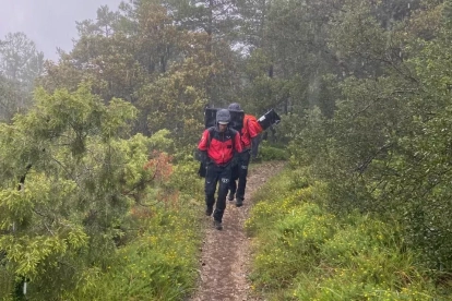Imatge del rescat de l'excursionista a Roquetes