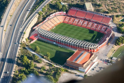 Imatge aèria del Nou Estadi Costa Daurada.