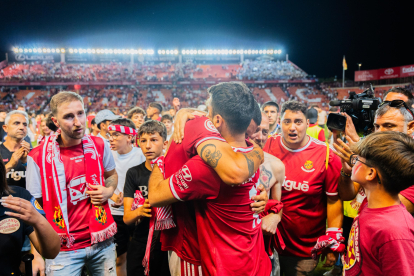 Imágenes posteriores al partido del Nàstic contra el Málaga