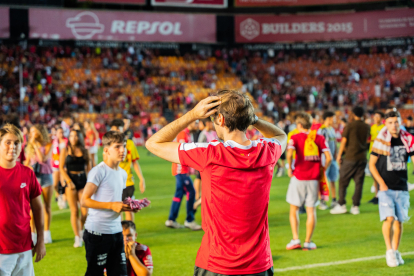 Imágenes posteriores al partido del Nàstic contra el Málaga