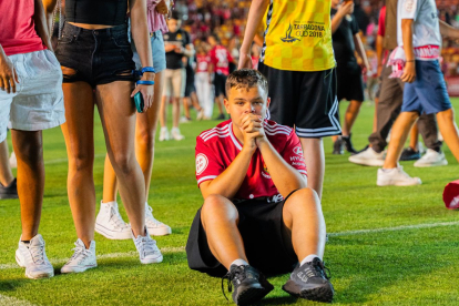 Imágenes posteriores al partido del Nàstic contra el Málaga