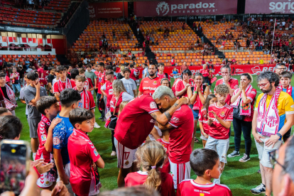 Imágenes posteriores al partido del Nàstic contra el Málaga