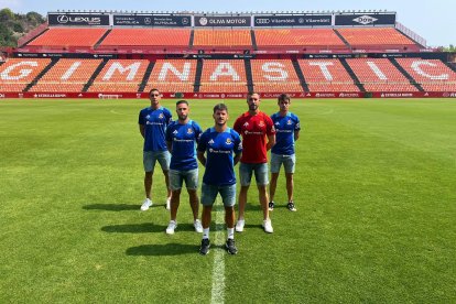 Els cinc capitans del Nàstic per a la temporada 2024/2025.
