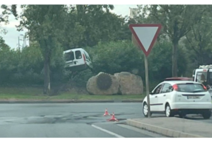 Imatge del vehicle accidentat