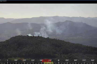 Imatge de l'incendi a la Cabra del Camp
