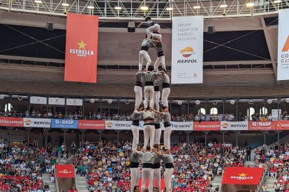 Els Castellers de Sants van optar per un 4de9 amb folre a la segona ronda.