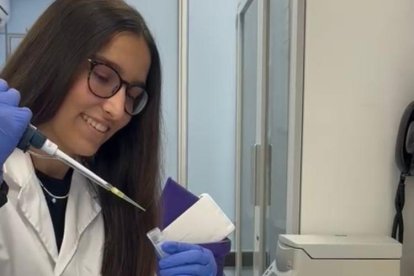 María Borràs durant la seva estada a The Baker Lab aquest estiu