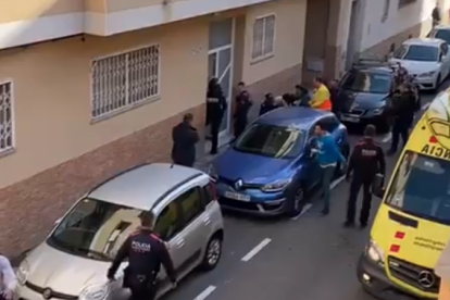 Captura del video que mostra un moment de l'enfrontament.