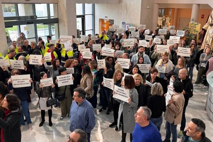 Imatge d'una protesta dels treballadors de l'Ajuntament de Cambrils.