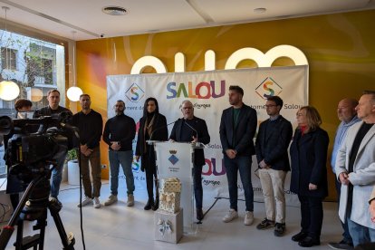 Pere Granados durant la trobada anual de l’Ajuntament de Salou amb la premsa.