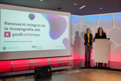 Fotografia de l’acte de presentació del concurs d’idees per a la reforma integral del Gaudí Centre de Reus.
