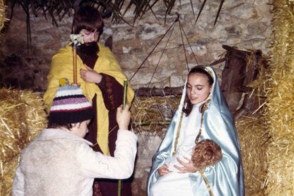 El Naixement del Pessebre vivent de la Canonja dels anys 70.