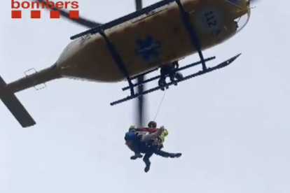 Imatge del vídeo del rescat a Roquetes