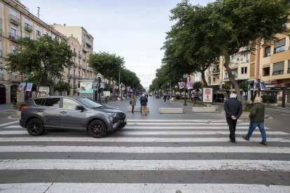 El trànsit rodat a la part superior de la Rambla Nova es va tallar abans de Nadal.