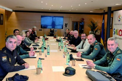 Imatge de la Junta Local de Seguretat celebrada ahir a Salou.