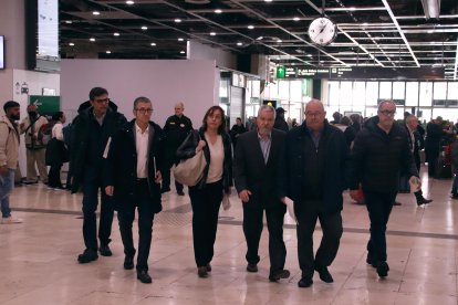 La consellera de Territori, Sílvia Paneque, en el moment d'arribar a la reunió amb el ministeri, Adif i Renfe