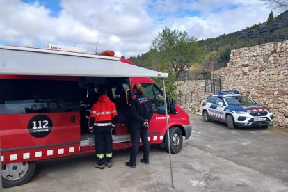 Punt de coordinació del dispositiu de recerca de la jove de 14 anys a Aiguamúrcia.