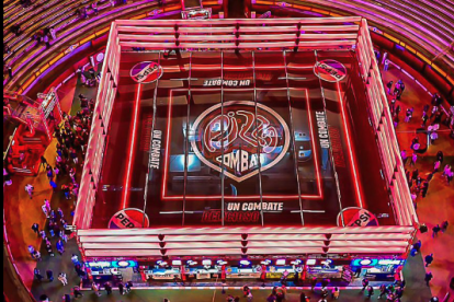 Imatge de la instal·lació de Pizza Combat a la Plaça de Toros d'Alacant.