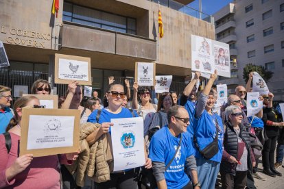 Imatge de la concentració de veterinaris.