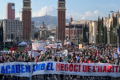 Imagen de la manifestación en Barcelona