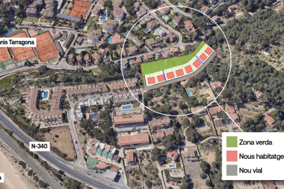 La zona d’actuació de projecte d’urbanització.