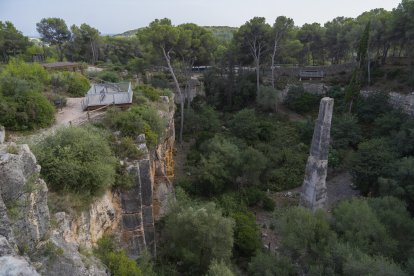 Imatge de l’any 2021 de l’agulla del Mèdol, que només es pot visitar des de les passarel·les exteriors.