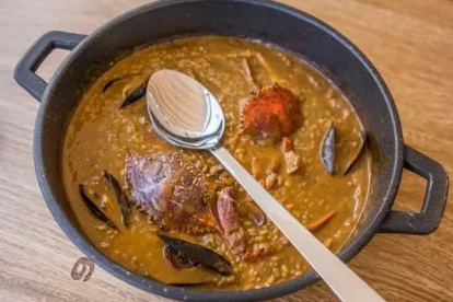 Imagen del arroz meloso con cangrejo azul de El Pòsit del Serrallo.