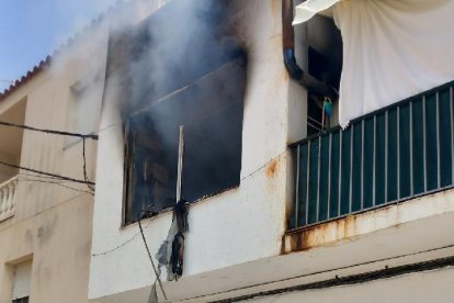 Imatge del pis afectat per l'incendi.