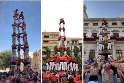 5de8 i 2de8f de la Colla Vella i la Joves de Valls a Tarragona i el Pati, respectivament. Primer 5de8 de la temporada dels Xiquets de Reus