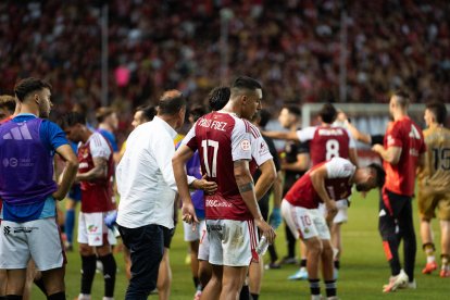 El jugador estrella del Nàstic Pablo Fernández en el seu darrer partit al Nou Estadi Costa Daurada.