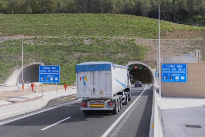 Entrada del túnel del Coll de Lilla en direcció Montblanc.