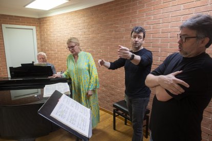 Els intèrprets van fer ahir un assaig obert als mitjans de comunicació.