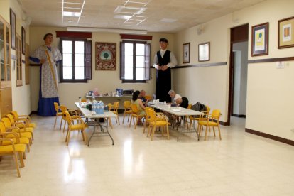 La sala polivalent de l'Ajuntament de Xerta on alguns veïns desallotjats podran passar la nit.