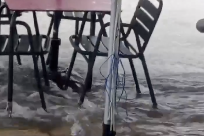 Imatge de la pluja a El Vendrell