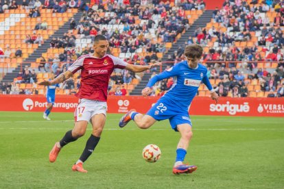 Pablo Fernández, durant el partit davant de l'Amorebieta.