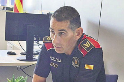 Samuel Gómez a la comissaria dels Mossos d’Esquadra de Montblanc.