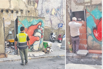 Netegen i tapien el solar de la placeta de l’Oli de Tarragona.
