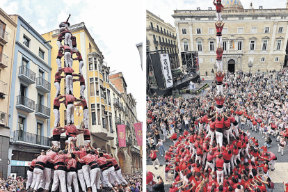 5de9f de la Colla Vella a Lleida per Sant Miquel 2017 i Pde8fm de la Joves de Valls a Barcelona per la Mercè 2024.