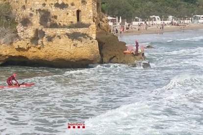 Imatge del moment del rescat de la família.
