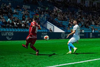 Moi Delgado durant el duel contra el Balears.