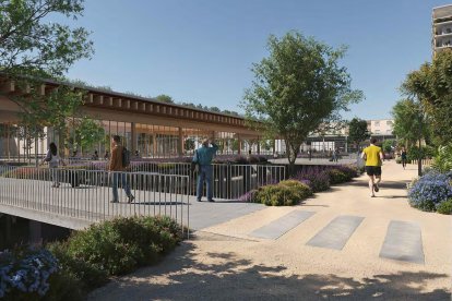 Imatge virtual de com serà la reordenació urbana del Carrilet.