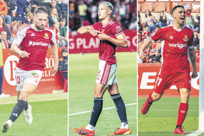 D’esquerra a dreta, Migue Leal (24-25), Alan Godoy (23-24) i Dani Romera (21-22).