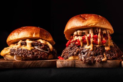 Imagen de varias hamburguesas del Burguitos.